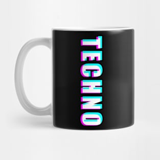 3D Techno Text - Upright Mug